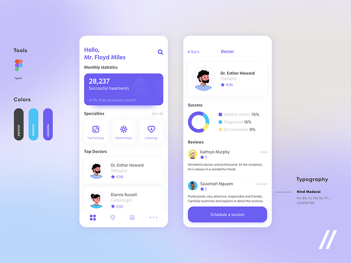 Healthcare app by Purrweb UI/UX Agency on Dribbble