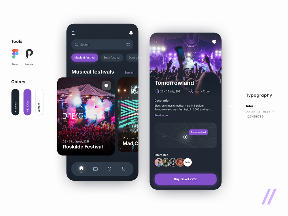 Festivals & Events App by Purrweb UI/UX Agency on Dribbble
