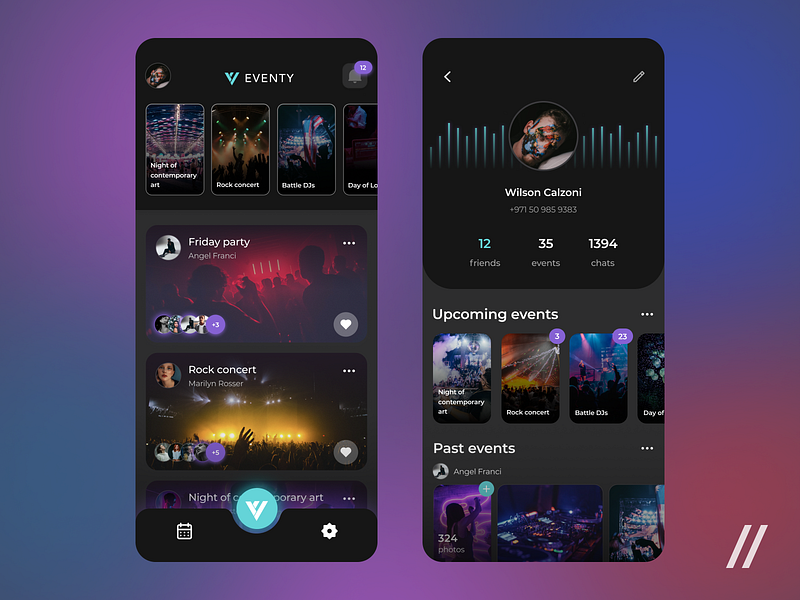 Party & Events Network App by Purrweb UI/UX Studio on Dribbble