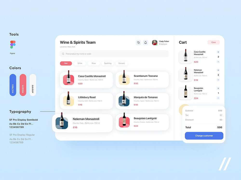 Wine Shop POS App by Purrweb UI/UX Agency on Dribbble