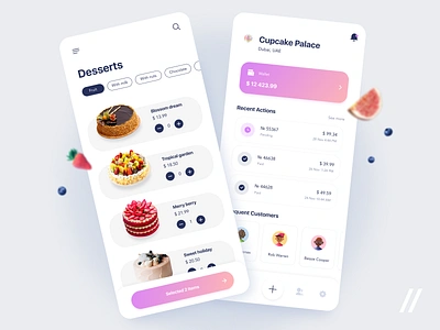 Cake Bakers App app baker bakery cake cakes delivery design desserts ecommerce food marketplace mobile mvp online order purrweb react native startup ui ux