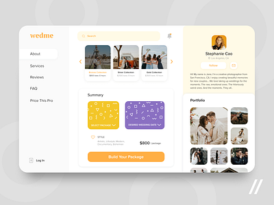 Wedding Photographer Platform app booking design mobile mvp online photo photographer photography platform portfolio purrweb search startup ui ux web web design website wedding