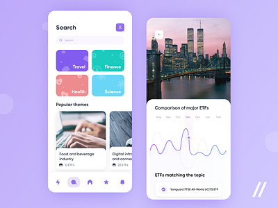 Trading App app design etf feed finance fintech investment investment app mobile mvp news online purrweb react native startup trade trading trading app ui ux