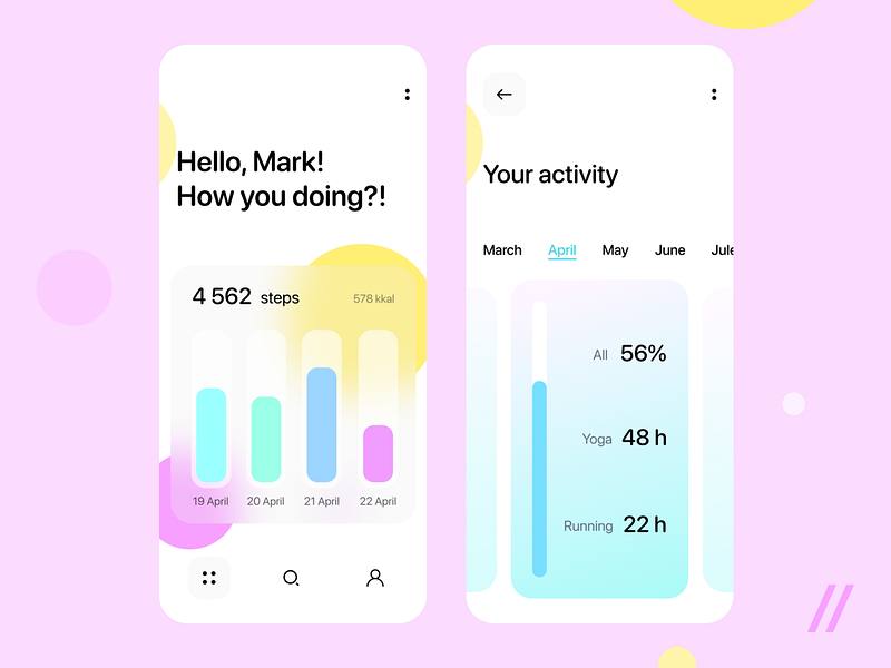 Activity Tracker App by Purrweb UI/UX Agency on Dribbble