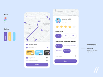 Taxi App by Purrweb UI/UX Agency on Dribbble