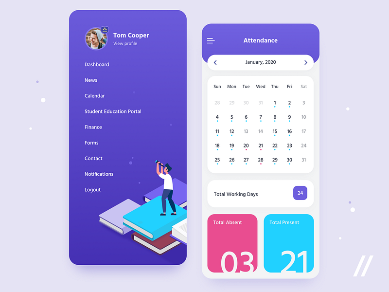 Student App by Purrweb UI/UX Agency on Dribbble