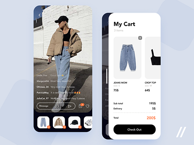 Clothes Marketplace App (Live Shop Streaming) app broadcast chat clothes design ecommerce livestream marketplace mobile mvp online purrweb react native shopping app showcase startup streaming streaming app ui ux