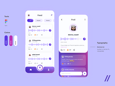 Voice Twitter App by Purrweb UI/UX Agency on Dribbble