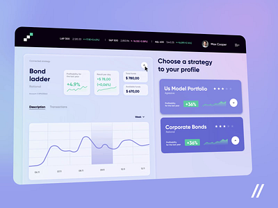 Copy Trading Platform animation app bonds copy trading dashboard design finance fintech graphs investment online platform purrweb startup stocks trading ui ux web website