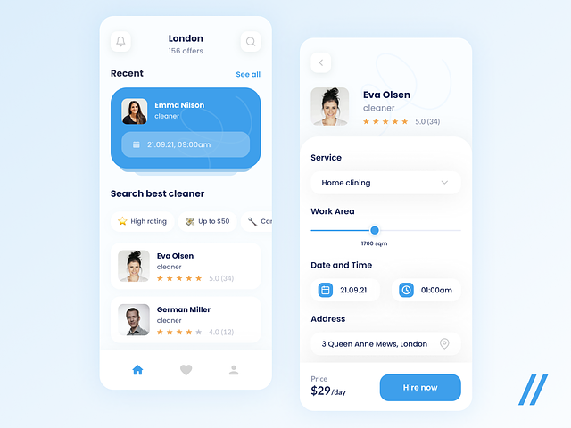 Cleaning Services App by Purrweb UI/UX Agency on Dribbble