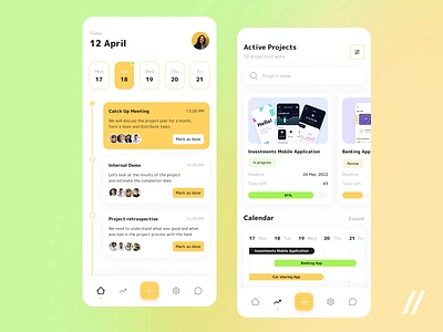 Project Management App animation app design interface management manager mobile mvp online pm project management purrweb startup task management tasks tasks app to do ui uiux ux