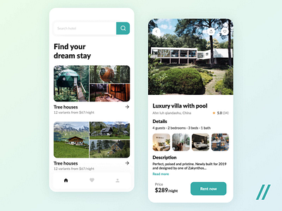 Real Estate Rental App airbnb animation apartments app booking design green house mobile mvp online purrweb react native real estate redesign rent rental app startup ui ux