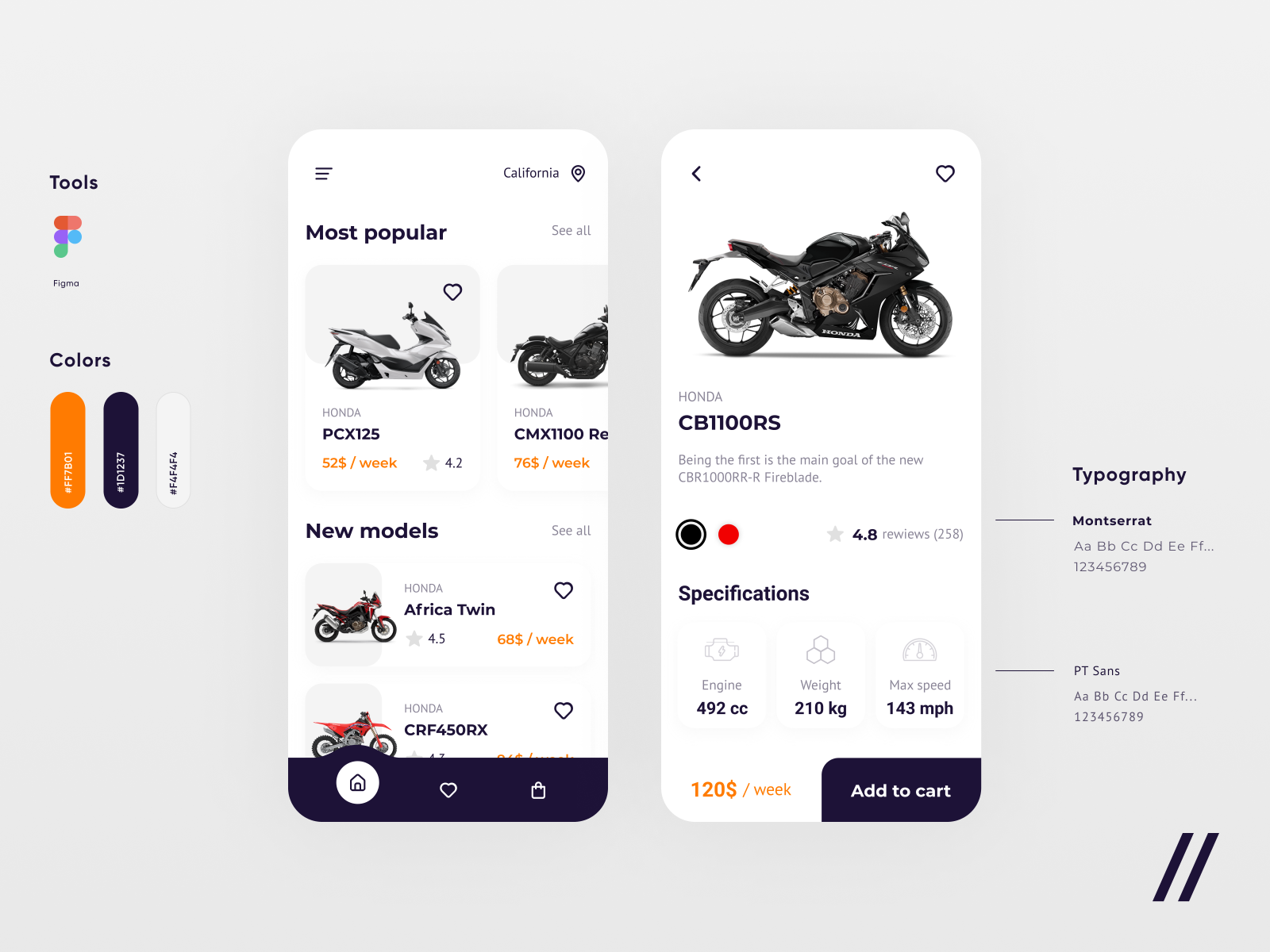 Motorcycle Rental App by Purrweb UI/UX Agency on Dribbble