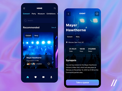 Concert App animation app branding concert design graphic design illustration online purrweb startup ui ux