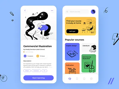 Study App app atmosphere branding color dashboard design education feedback graphic design illustration lesson logo online online education purrweb startup study at home studying ui ux