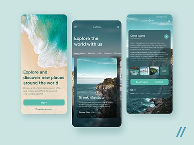 Travel Guide App app branding color colors dashbord design graphic design guide illustration logo nature online planet purrweb startup travel traveling ui ux