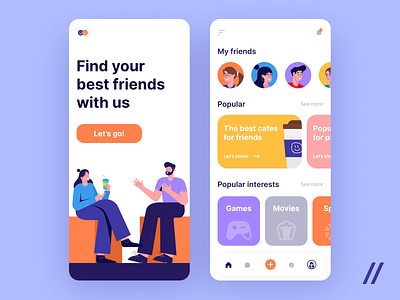 App For Making Friends by Purrweb UI/UX Agency on Dribbble