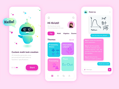 AI Math Assistant advertisment android app animation app app screen design interface ios app mobile mobile app mobile app design mobile app screens mobile apps mobile ui mobileapp mobileui ui ui design uiux ux ux ui design