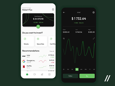 Investment app - UI/UX services for startups app design mobile startup ui ux