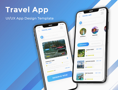 Travel app design ui