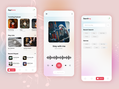 Music App graphic design music music app playscreen song ui