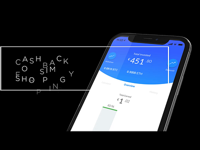 Cashback after effect animation cryptocurrency mobile app mobile ui