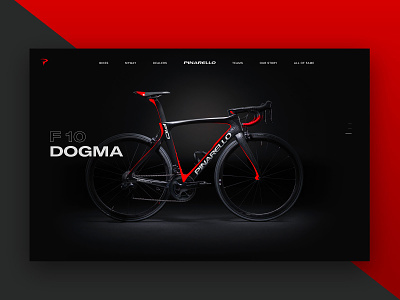 PINARELLO cycle landing page layout luxury