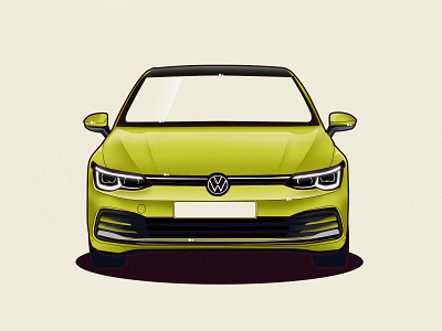 VW Golf 8 car design golf illustration vector volkswagen vw