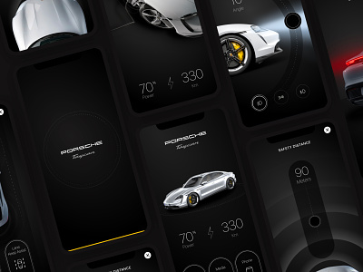 Porsche | App app car dark interaction porsche ui ux