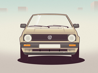 VW Golf 2 car golf illustration vector vw