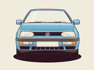 VW Golf 3 car golf illustration vector volkswagen vw