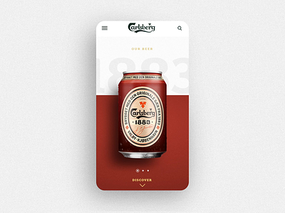Carlsberg beer beer can design mobile ui ux