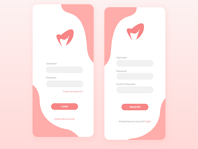 Login & Register | Hairdressing App UI Concept Design