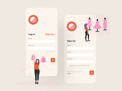 Daily UI Design Challenge 01 | Log In & Sign Up