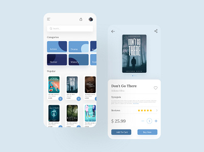 Daily UI Design Challenge 03 | Book Store App UI app book book cover book store design minimal read ui ux