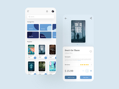 Daily UI Design Challenge 03 | Book Store App UI