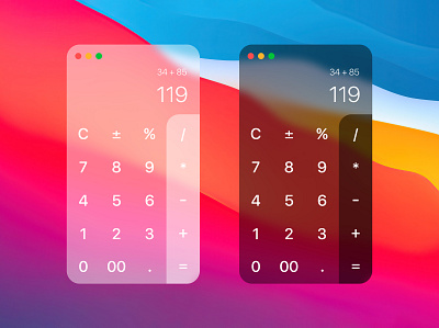 Daily UI Design Challenge 04 | MacOSb Big Sur Calculator Concept app big sur bigsur calculator design mac macos minimal os ui ux