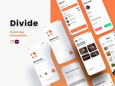 Divide App Presentation app design minimal ui ux