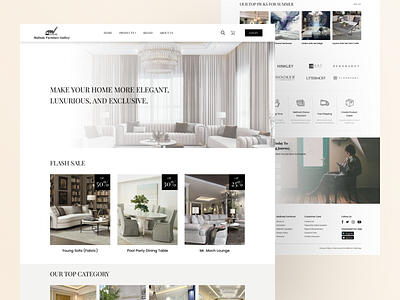 Website Malinda Furniture app branding creative design dribble eannovate figma furniture graphic design home illustration landingpage malinda shoot trend uiux website wordpress