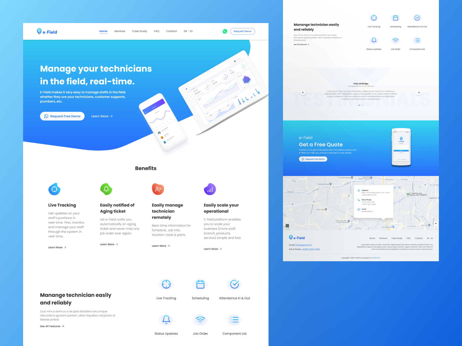 Website E-Field by EANNOVATE on Dribbble