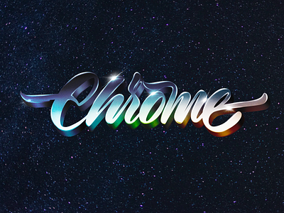 Chrome chrome design lettering lettering art lettering artist letters procreate type