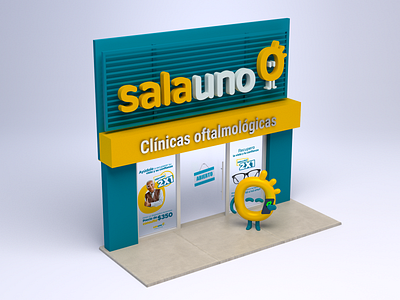 Sala Uno Mini Clinic 3d design isometric