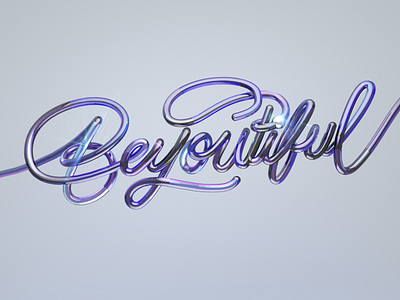 Beyoutiful 3d branding cinema graphic design lettering