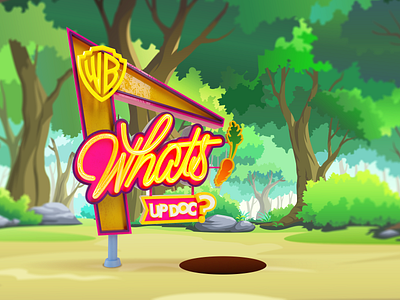 Whats up doc? 3d bugs cartoon design lettering