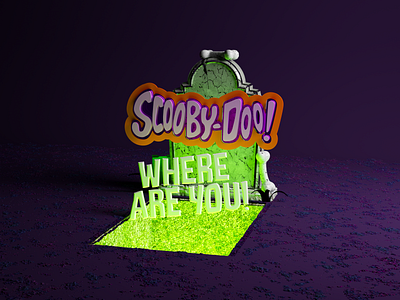 Scooby doo! Where are you! 3d calligraphy cartoon illustration lettering sccoby doo type