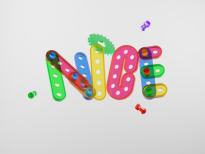 Nice Toy 3d calligraphy cinema4d design lettering type