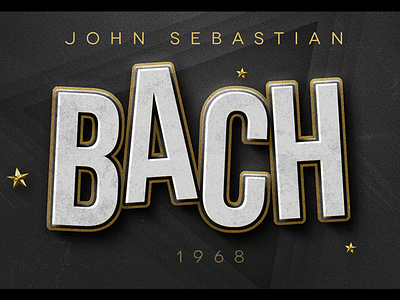 Bach bach bigband classical lettering music