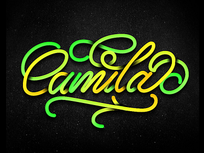 Camila calligraphy design lettering name type