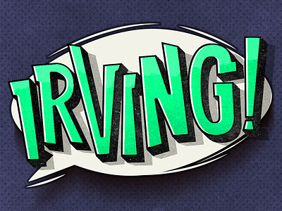 Irving Lettering calligraphy comic design font name type