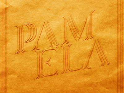 Pamela Lettering calligraphy design font lettering name type